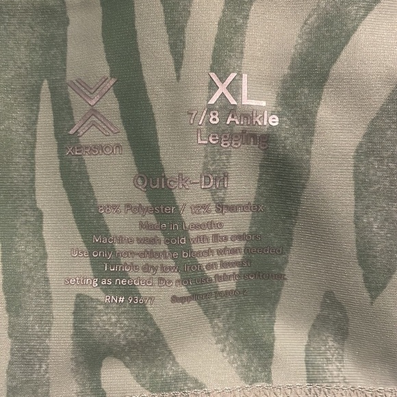 6. Xersion Womens High Rise Quick Dry 7/8 Ankle Leggings - Picture 6 of 6